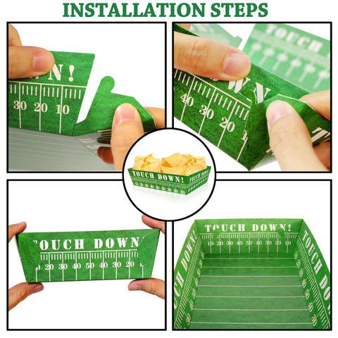 UROINEPA football serving boat ready for tidy snacks at game day events.