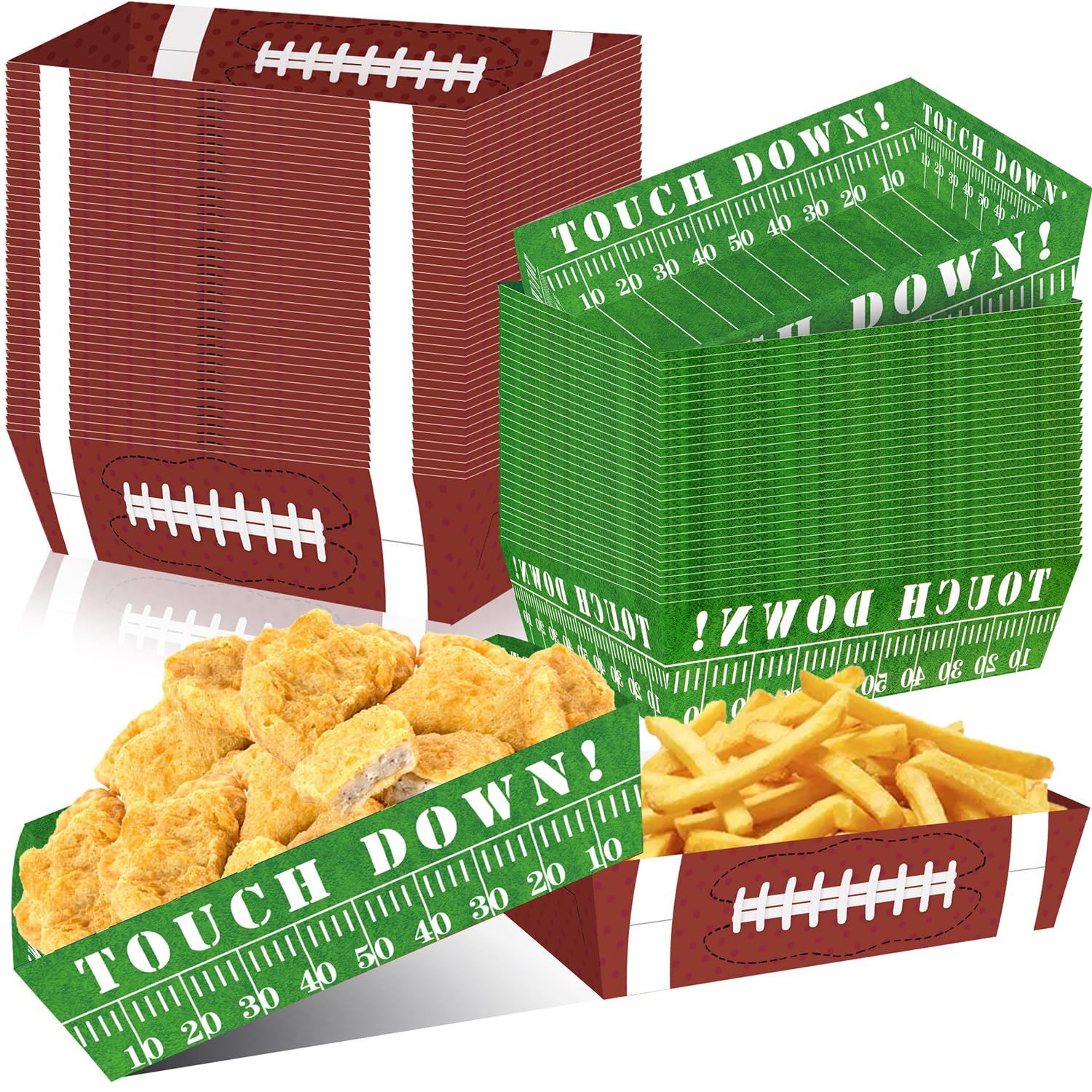 UROINEPA football snack tray pattern A, ideal for party snack displays.