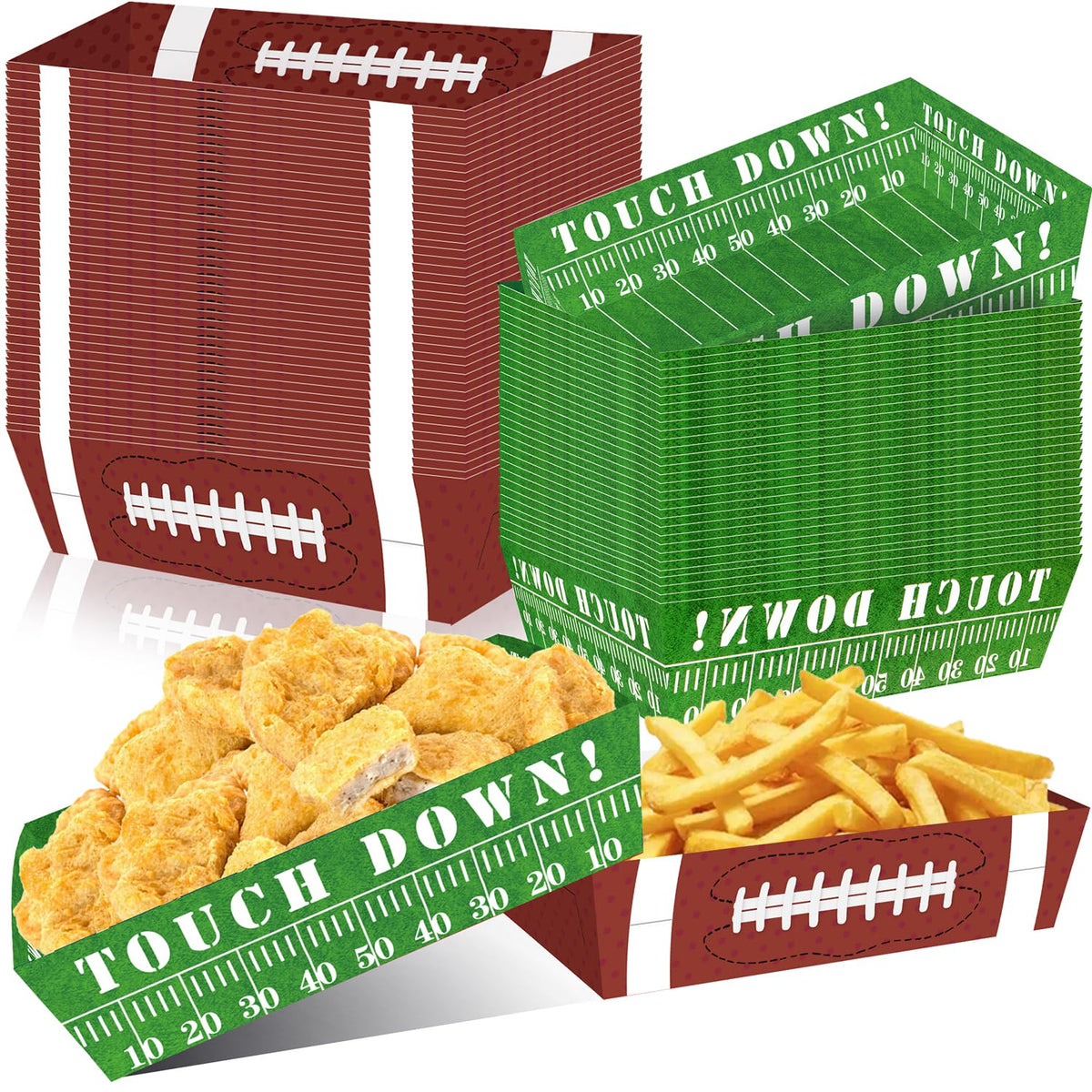 UROINEPA football snack tray pattern A, ideal for party snack displays.