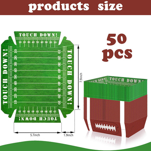 UROINEPA football snack tray pattern B perfect for chips and hot dogs.