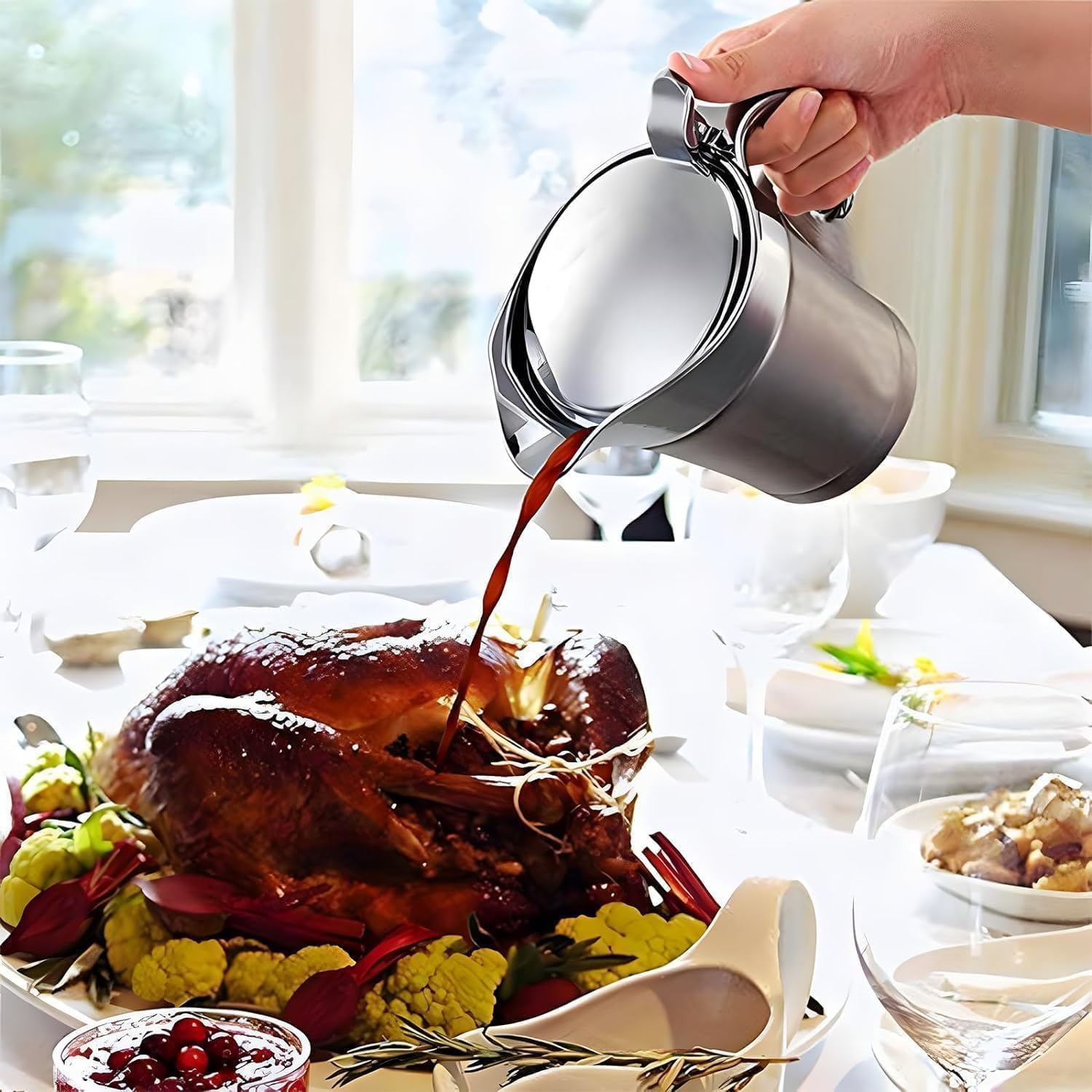 URONN easy pour design with thumb-operated lid