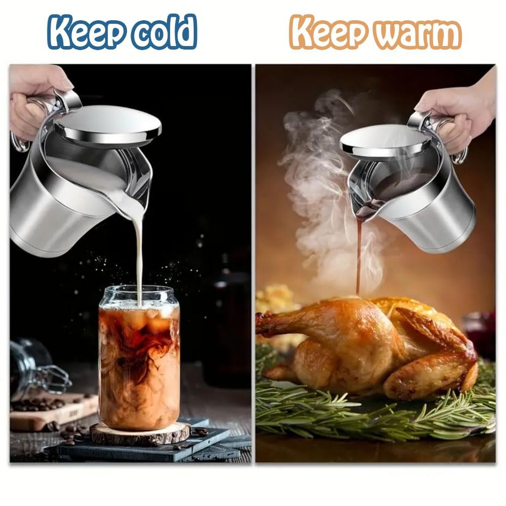URONN gravy boat keeps milk and cream cool for serving
