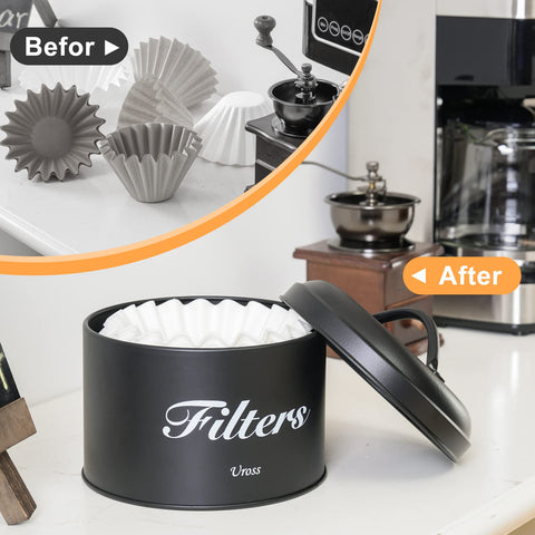 Uross multi-use storage canister suitable for filters, sugar, capsules, and essentials.