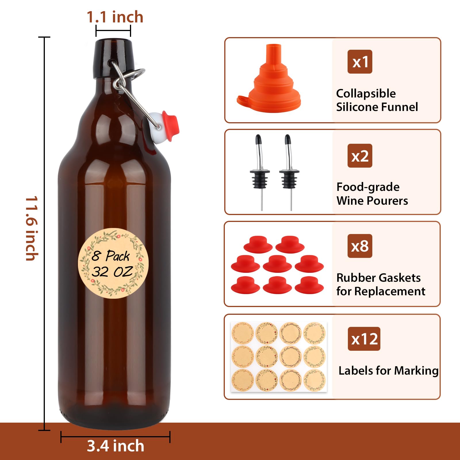 UrSpeedtekLive amber bottle with flip top and gasket for leak-free storage.