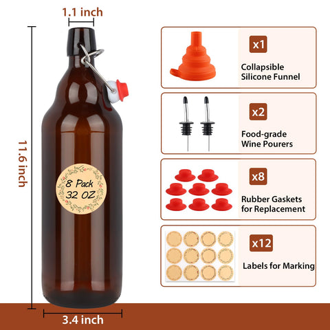 UrSpeedtekLive amber bottle with flip top and gasket for leak-free storage.