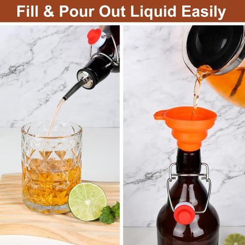 UrSpeedtekLive bottle ready for kombucha storage with secure pourer.