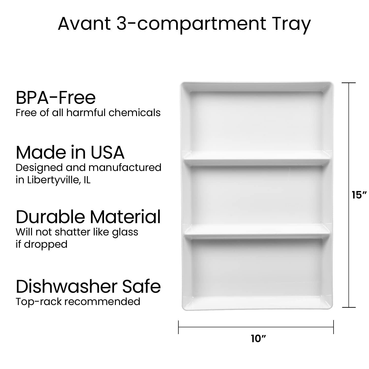 Lightweight and easy to carry for outdoor patios and poolside service.