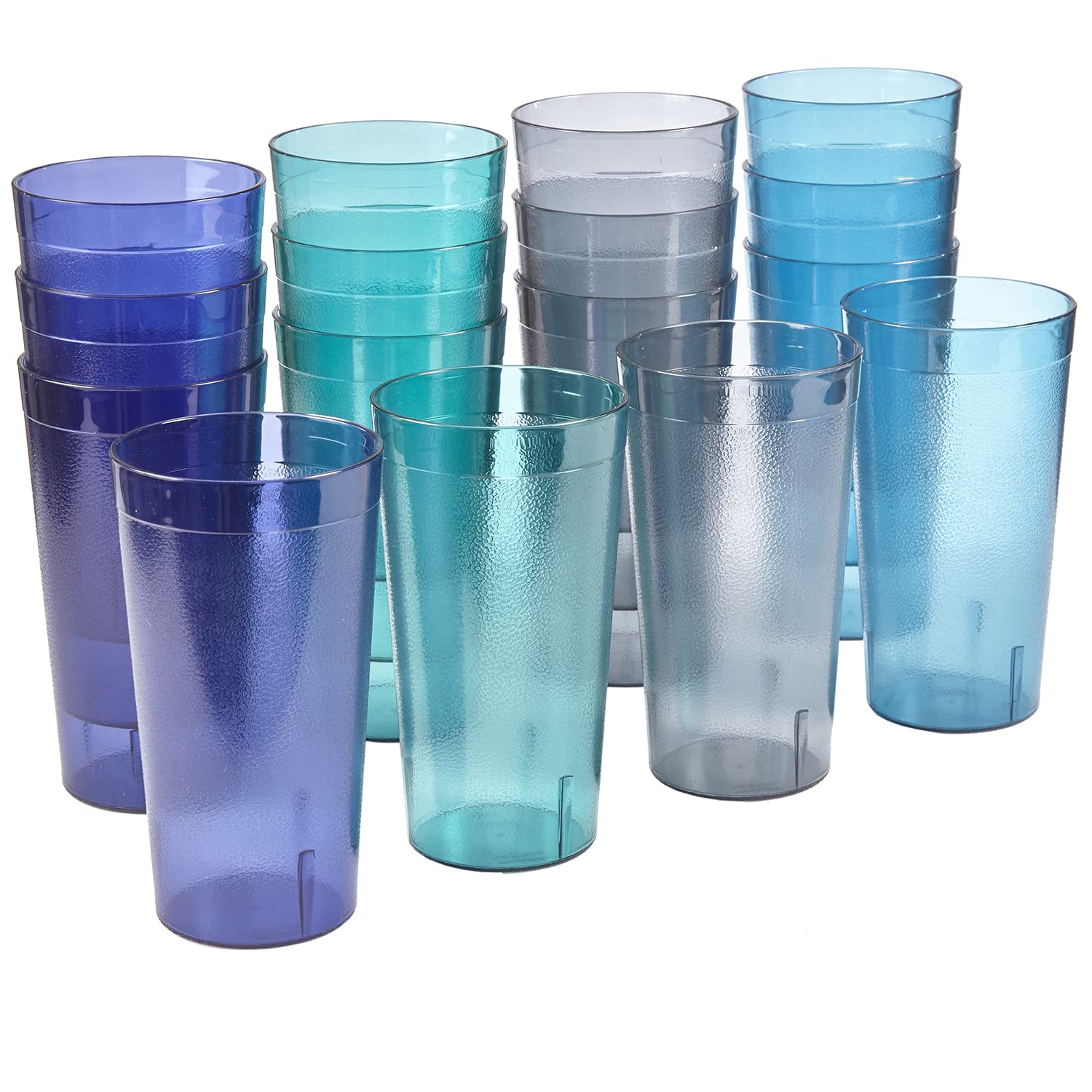US Acrylic Cafe Tumbler 20oz Indigo Blue for indoor or outdoor use with coastal color style