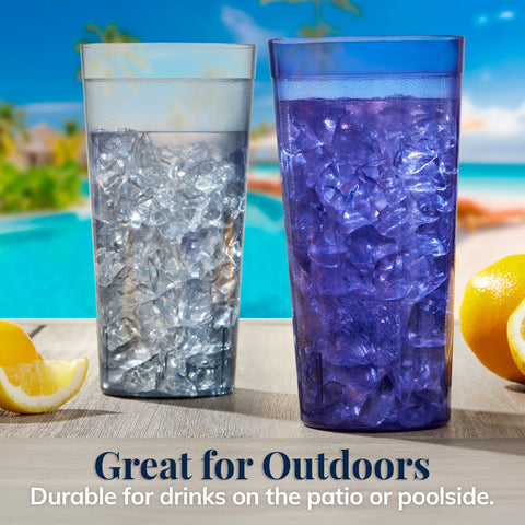 US Acrylic 32-ounce cups fit iced tea and water comfortably.