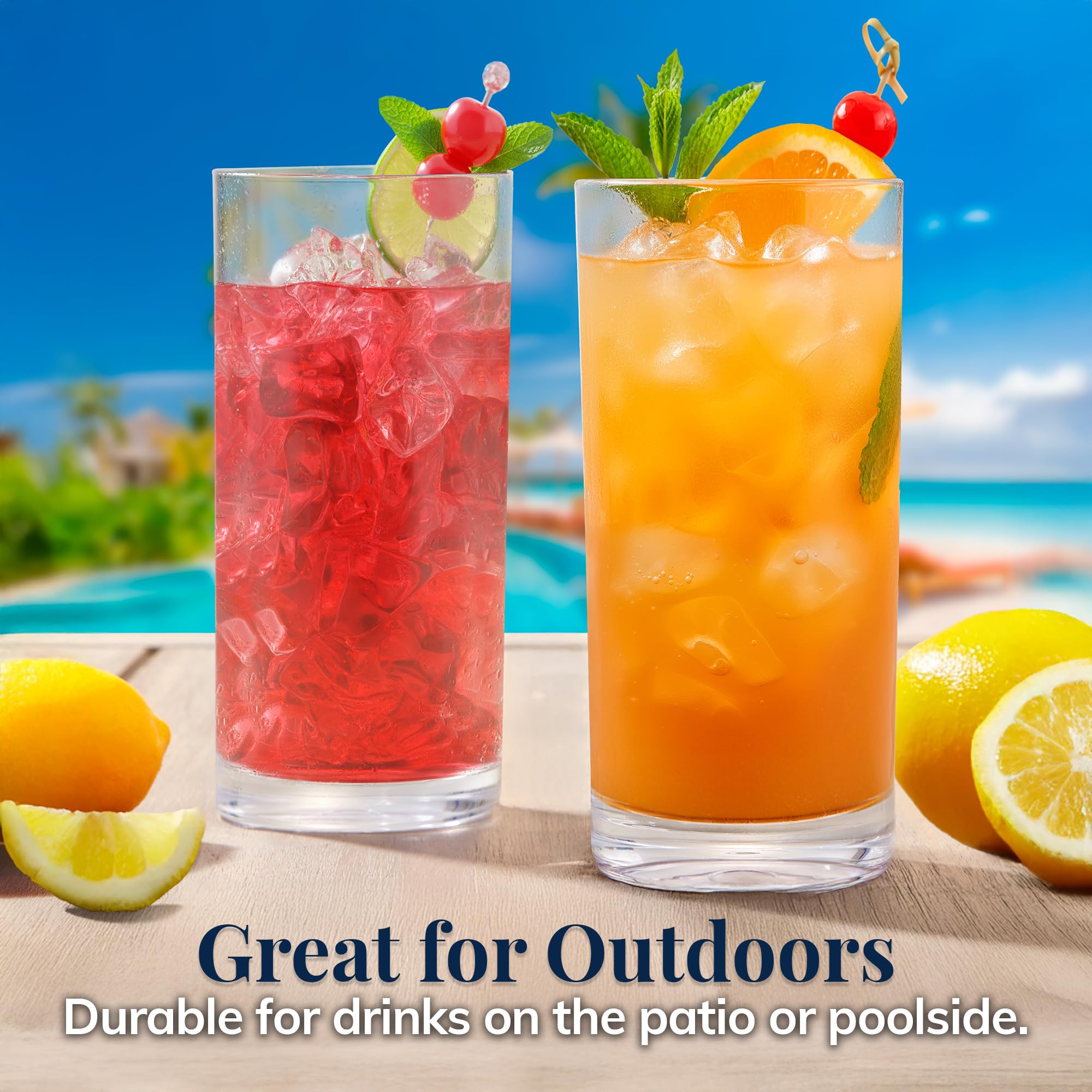 US Acrylic 6-pack of 24oz cups for weddings and registries.