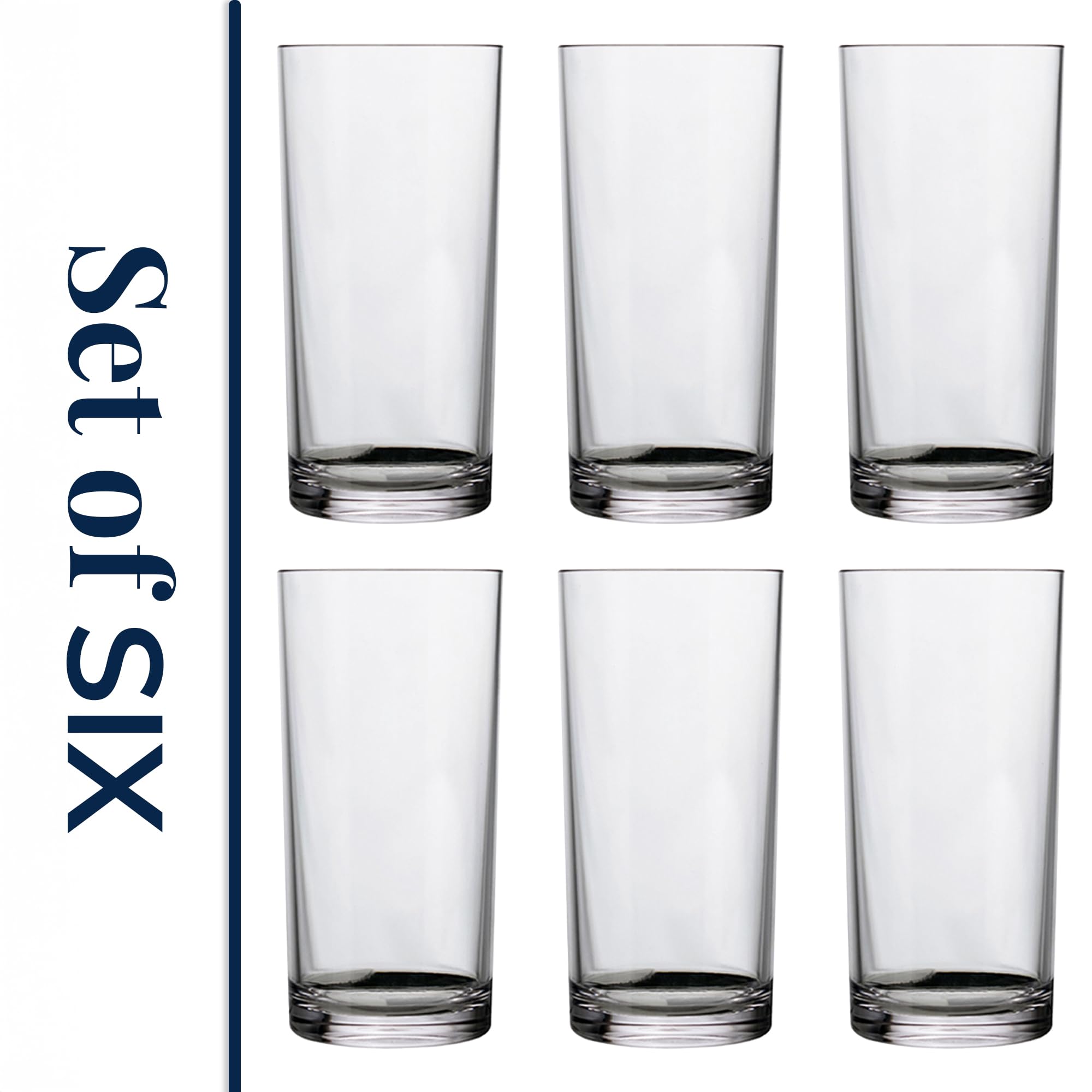 US Acrylic Classic Clear 24oz cocktail-ready drinkware for bar carts.