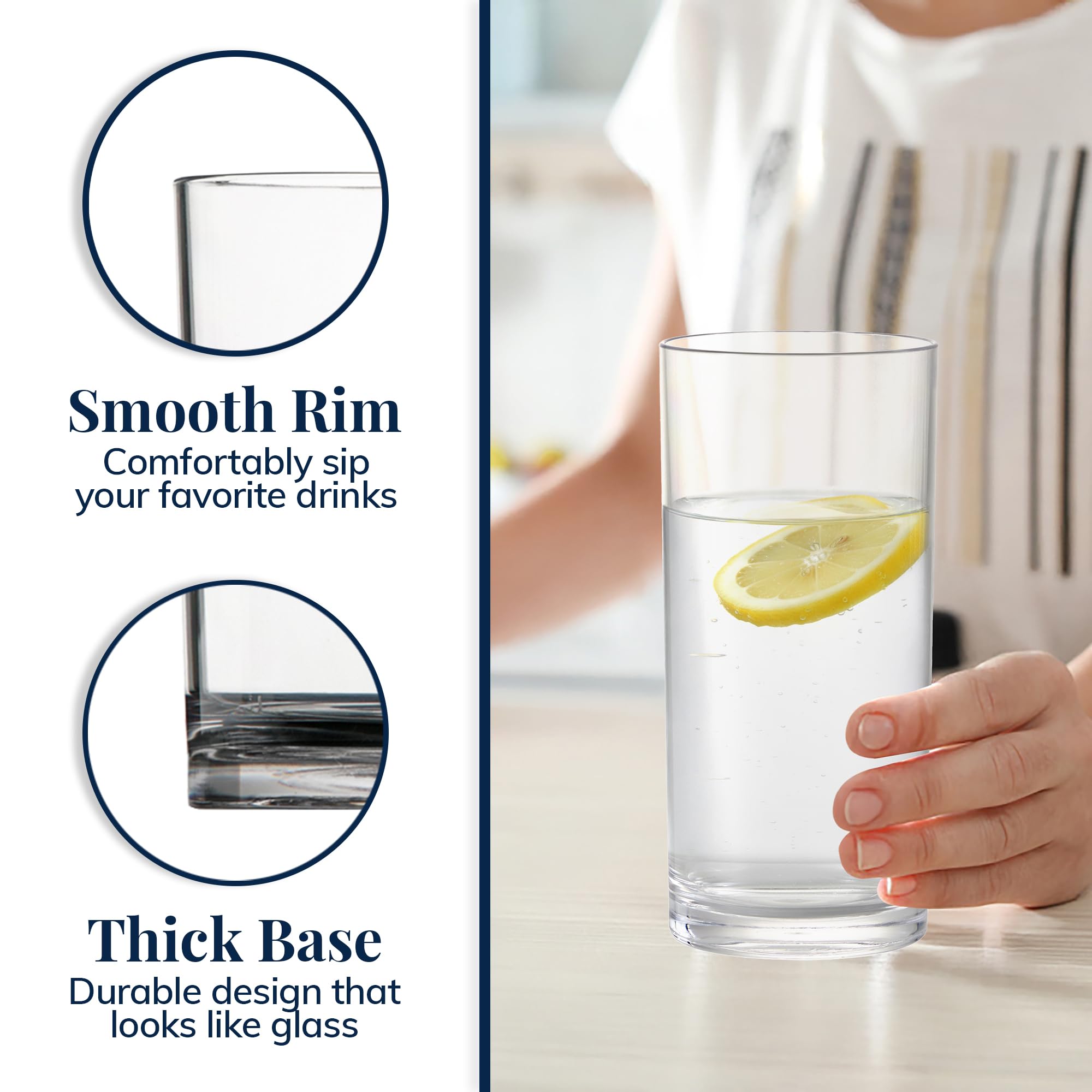 US Acrylic Classic Clear 24oz ideal for dorms and first apartments.