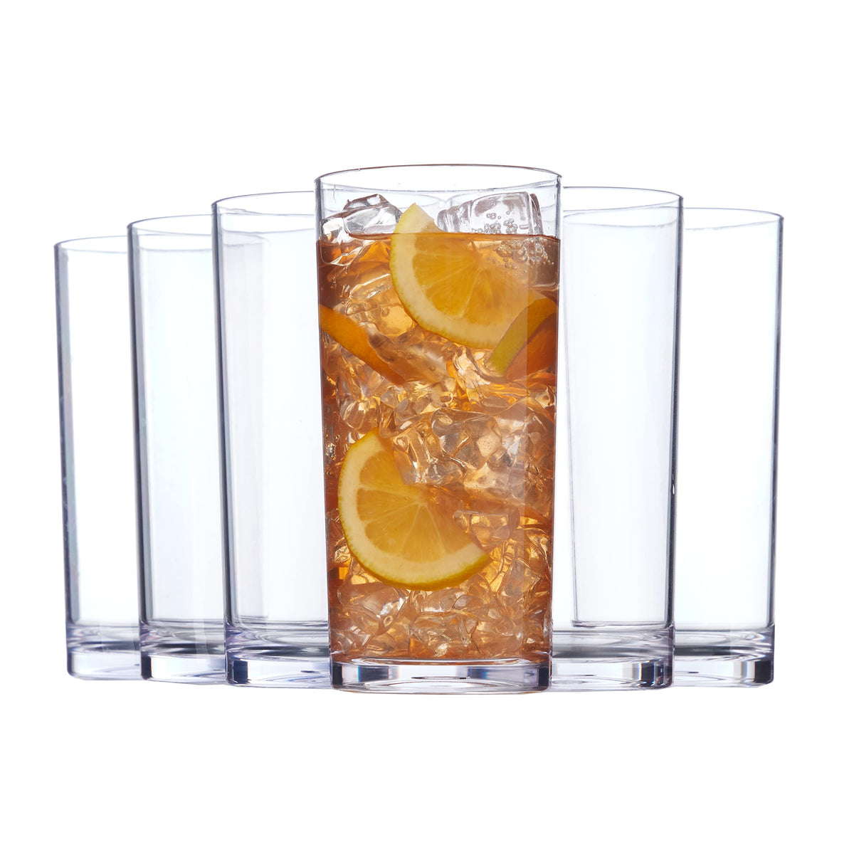 US Acrylic Classic Clear 24oz glass with a smooth top edge for easy sipping.