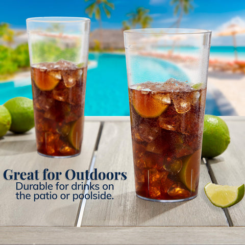 US Acrylic classic textured-wall tumblers add modern style to your table.