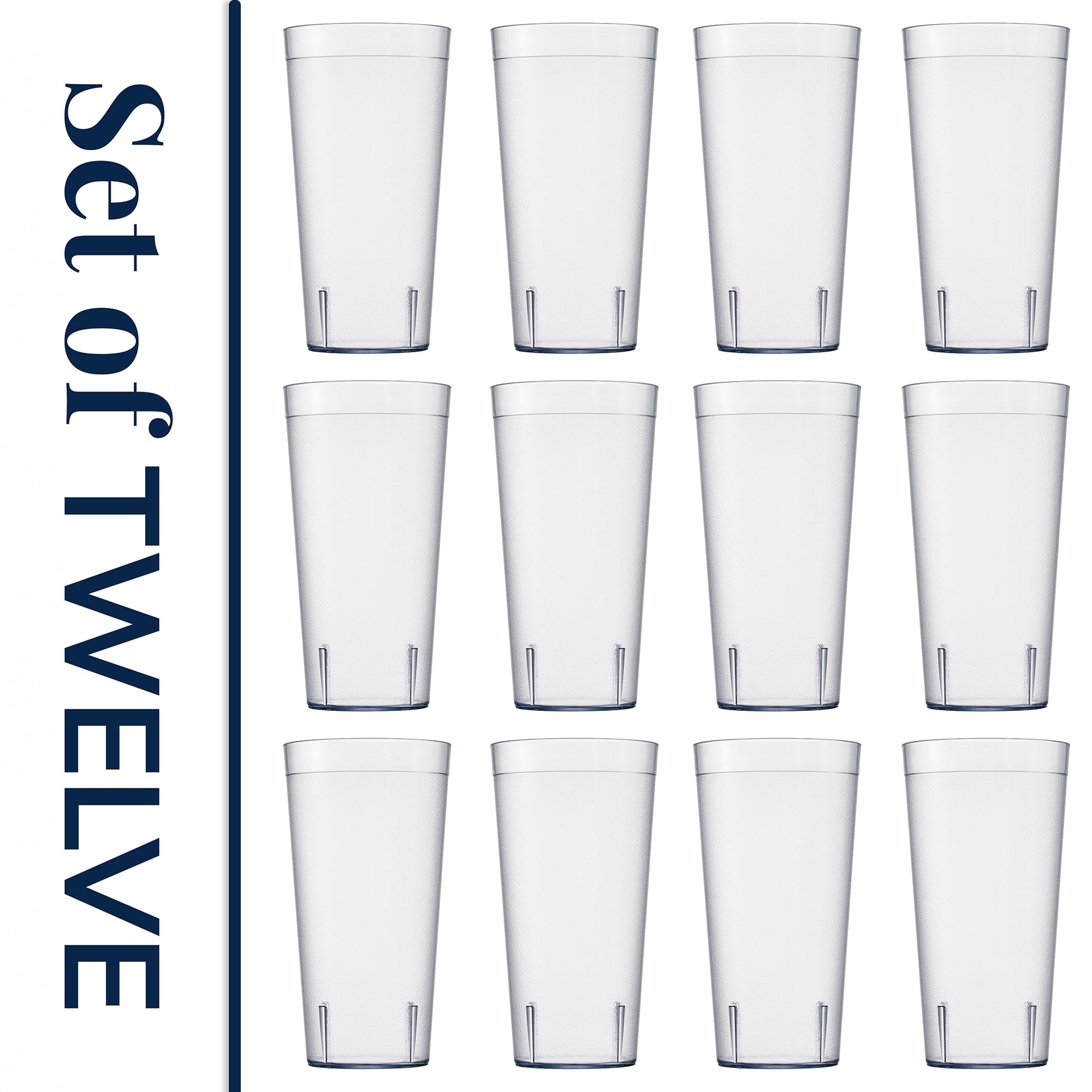 US Acrylic clear restaurant-style cups for versatile drinkware at home.