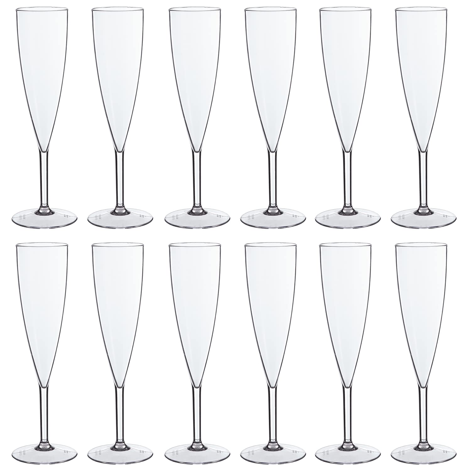 US Acrylic dishwasher-safe champagne flutes simplify cleanup after gatherings and toasts