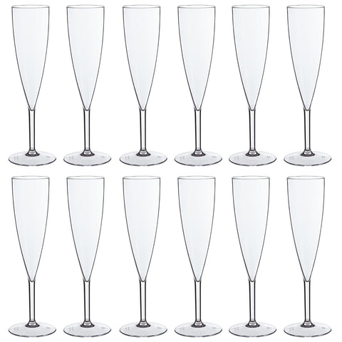 US Acrylic dishwasher-safe champagne flutes simplify cleanup after gatherings and toasts
