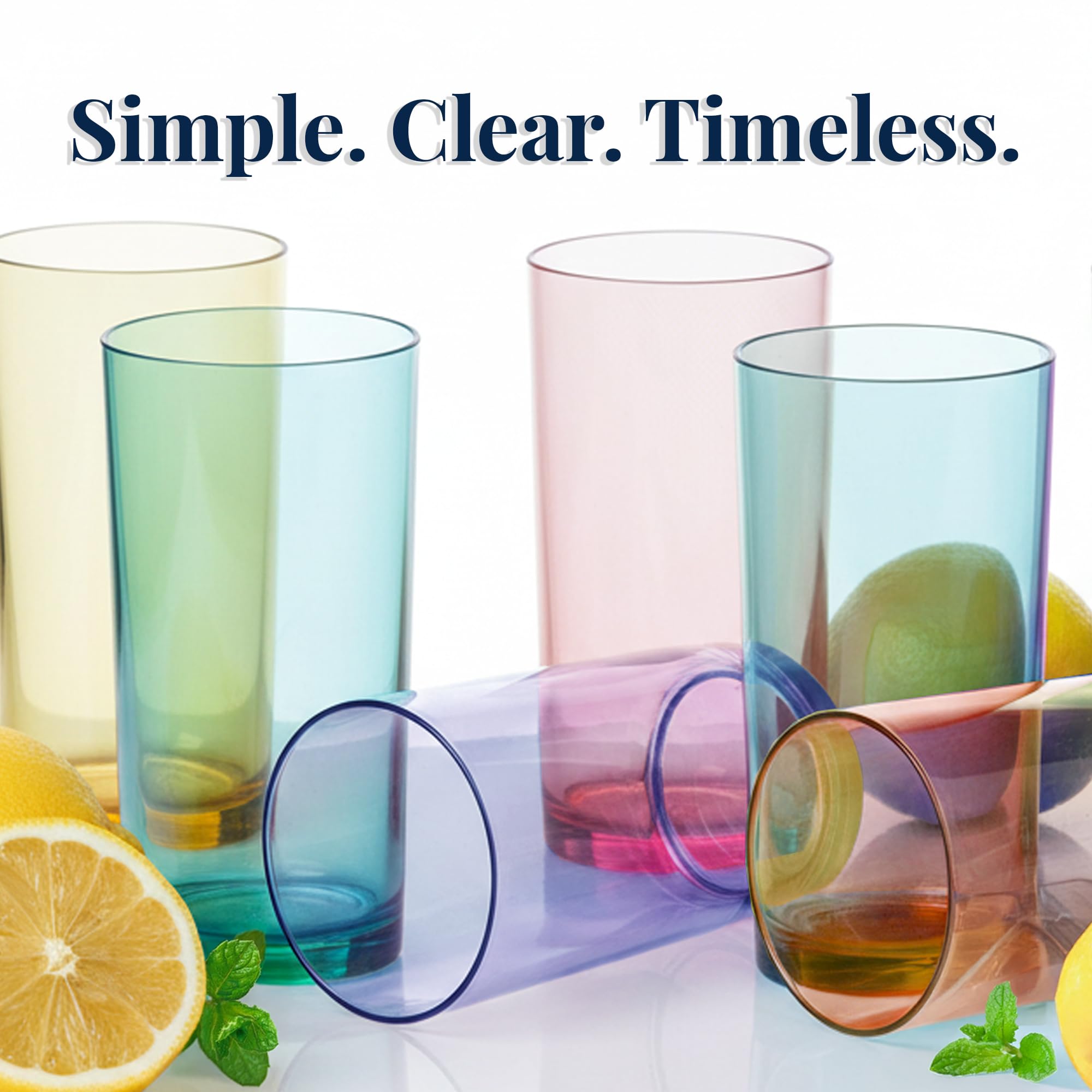 US Acrylic 6-piece set ideal for dorms, apartments, RVs.