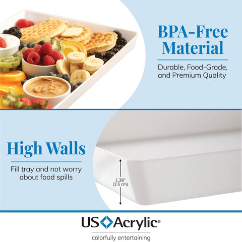 US Acrylic BPA-free trays are durable and patio-ready for outdoor use