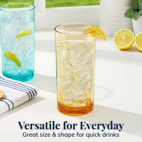 US Acrylic durable shatterproof glasses suitable for outdoor patio parties.