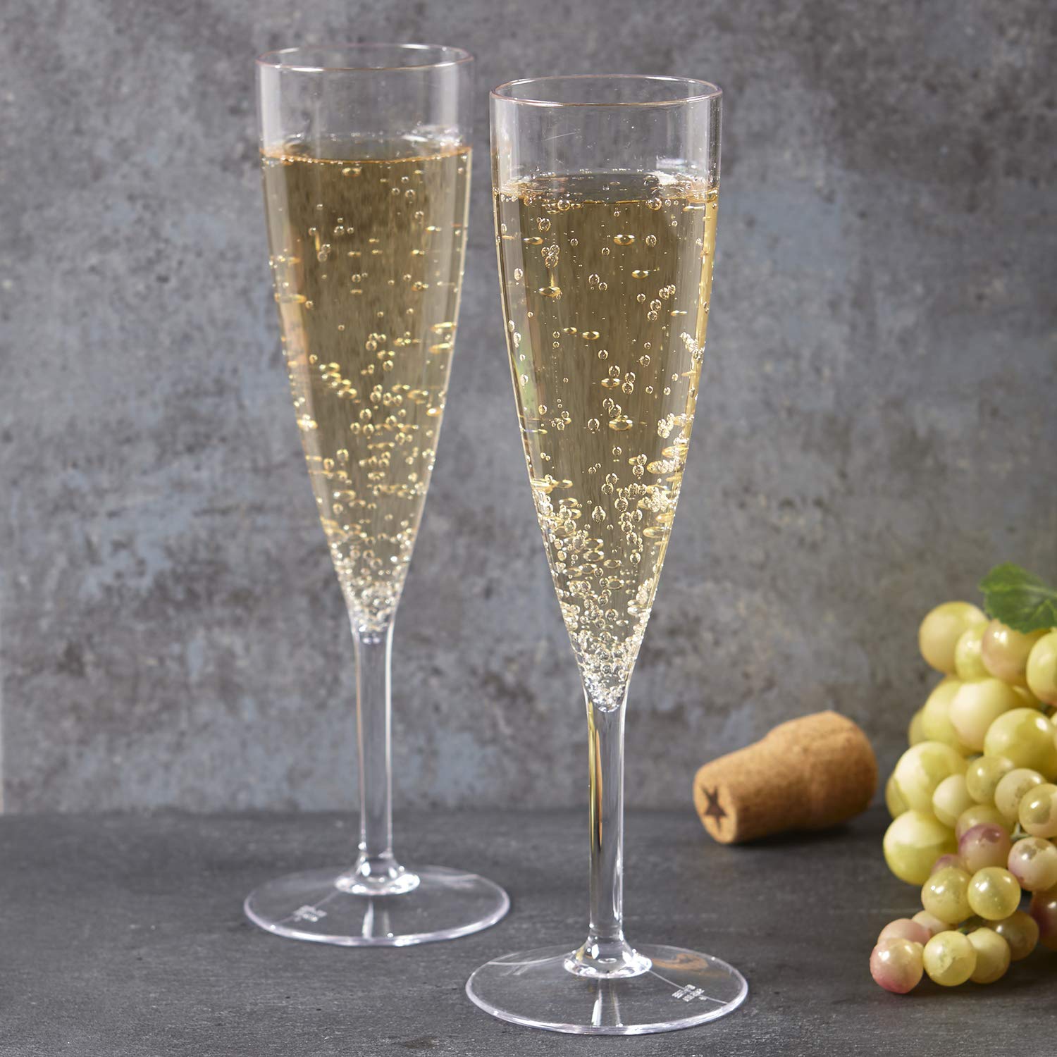 US Acrylic gift-ready champagne stems ideal for holidays or weddings