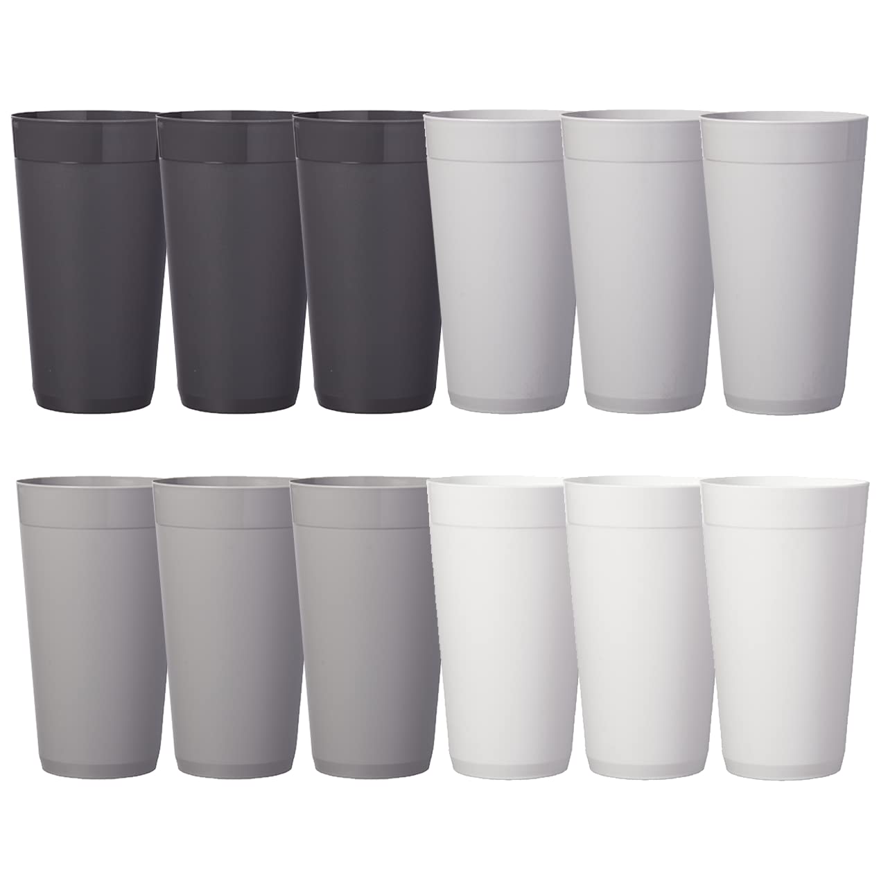 US Acrylic Newport 20oz stackable tumbler in grey stone, durable set for daily use