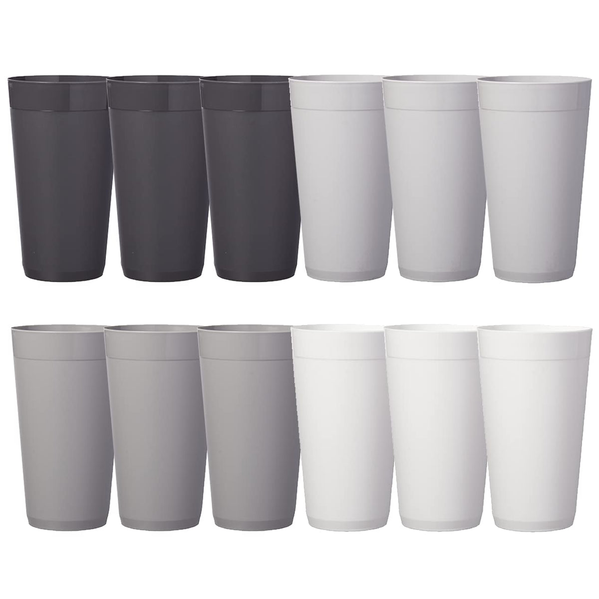 US Acrylic Newport 20oz stackable tumbler in grey stone, durable set for daily use