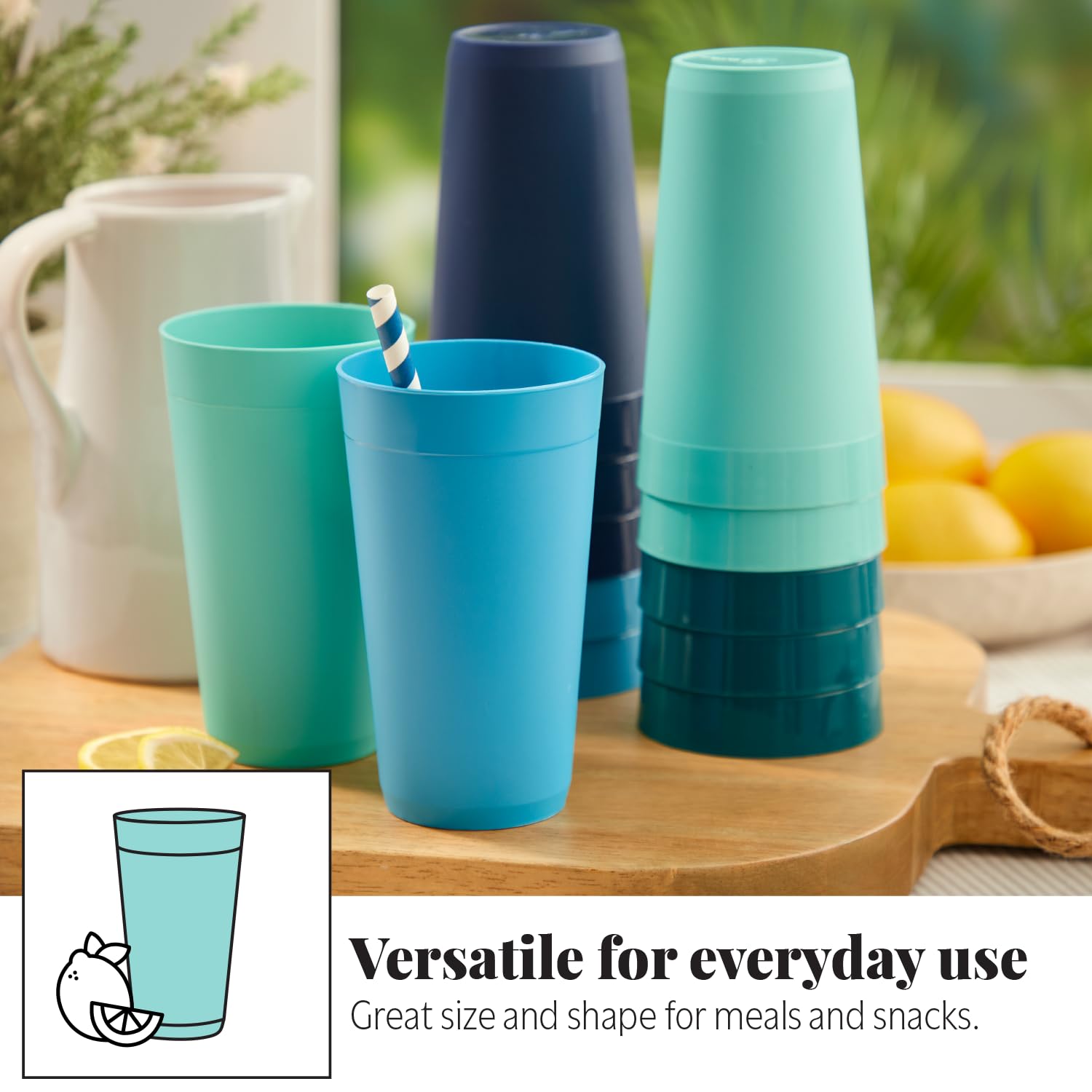 US Acrylic Newport seafoam green tumbler stackable and travel-friendly