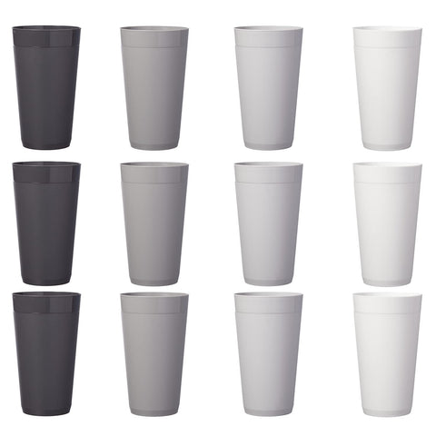 US Acrylic Newport set of 12 tumblers stacked for compact storage