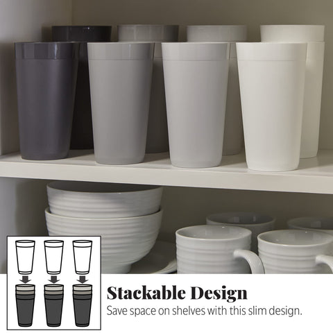 US Acrylic Newport outdoor-ready tumbler in grey stone for patios and camping