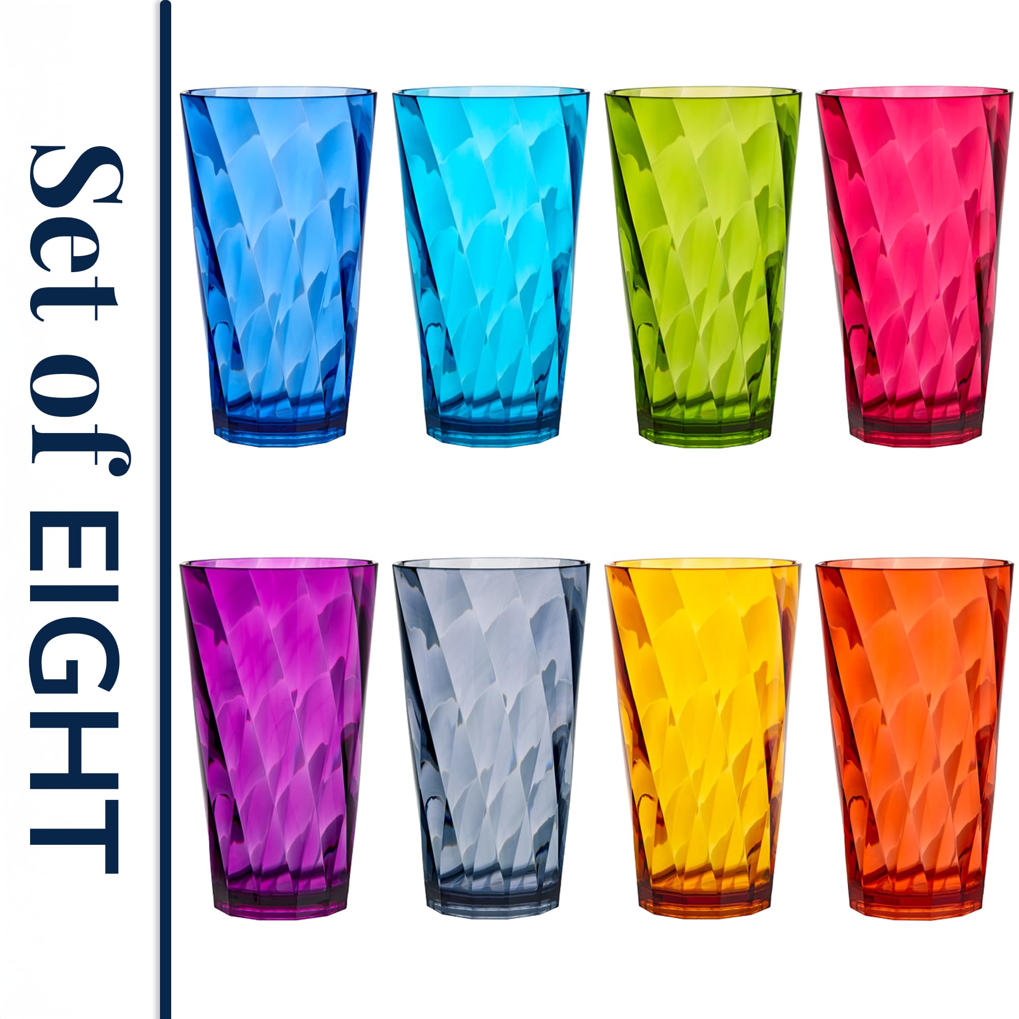 US Acrylic Optix 20oz tumblers fit breakfast, brunch, and bars.