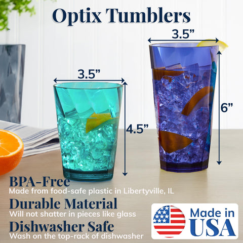 US Acrylic Optix 20oz water coastal grey for generous hydration
