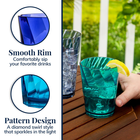 US Acrylic Optix smooth top edge invites comfortable sipping every day