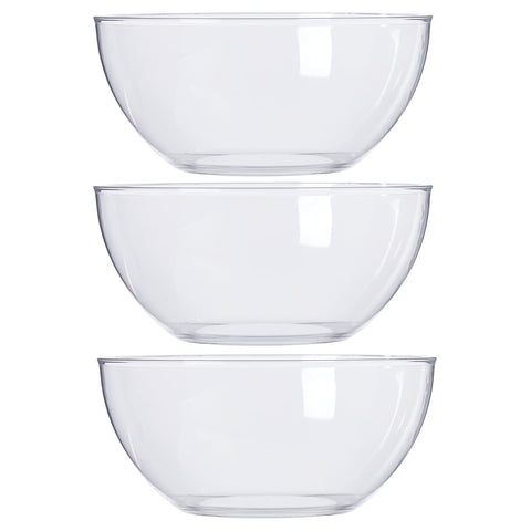 Lightweight and stackable Vista Clear bowls for easy storage