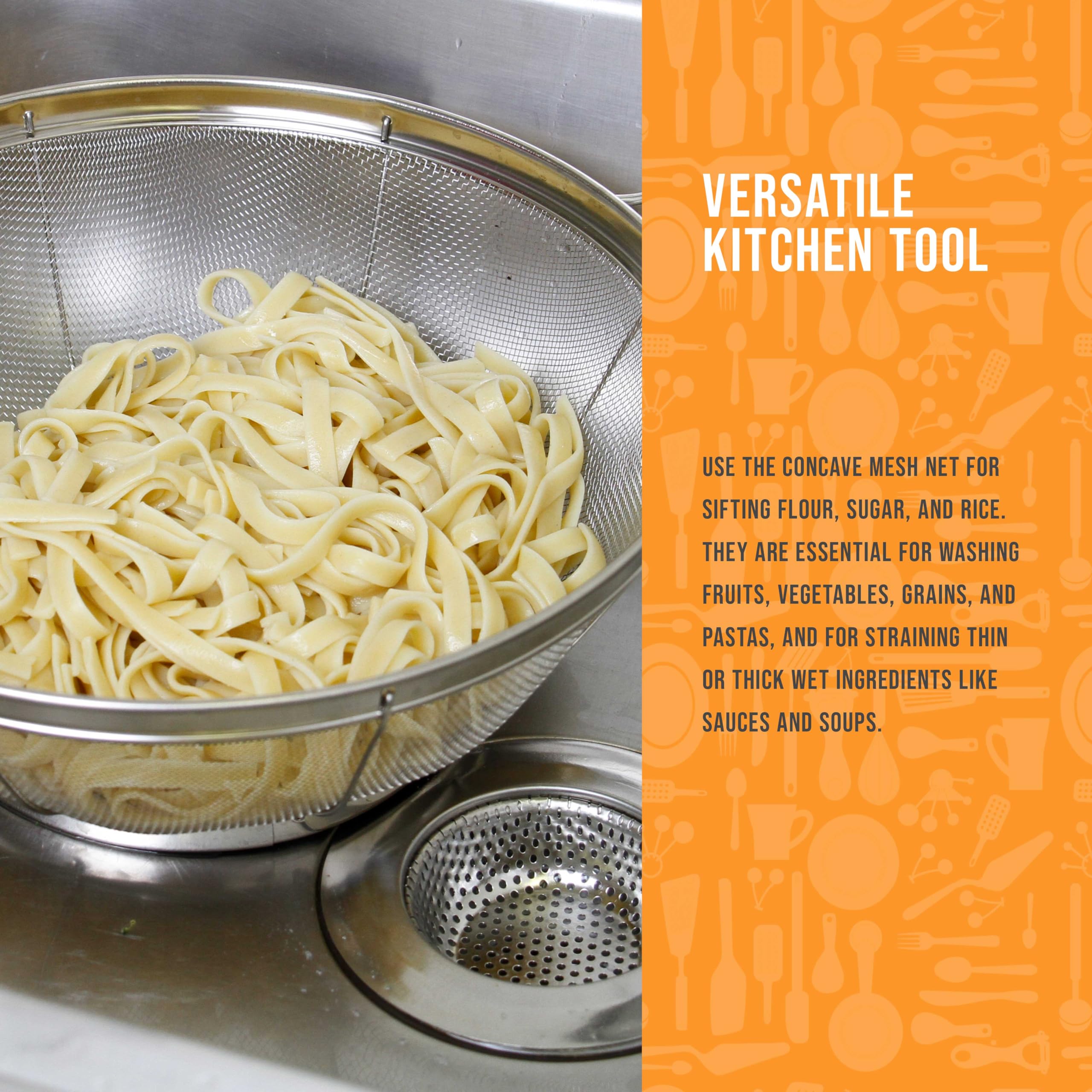 US Kitchen Supply 4-quart colander with sturdy handles for pasta and veggies