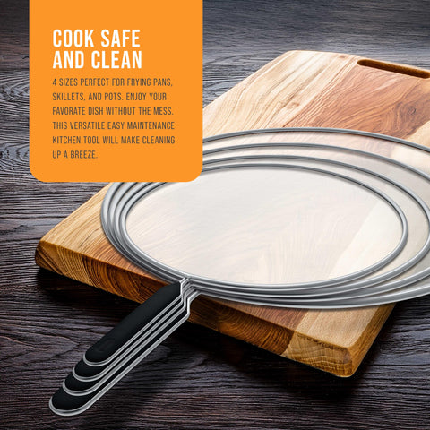 U.S. Kitchen Supply comfort-grip splatter guard with sturdy handle