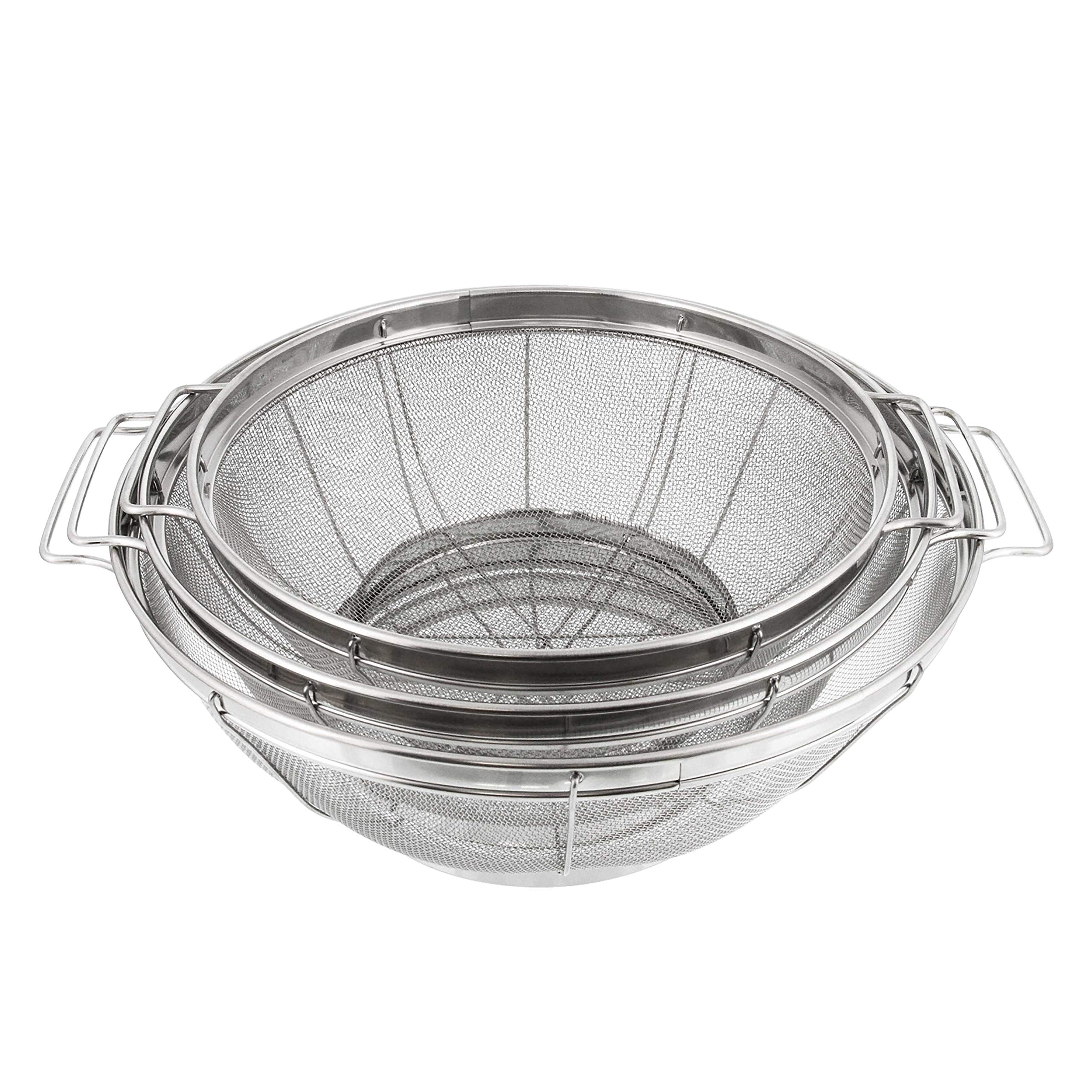 US Kitchen Supply durable stainless steel mesh colander for daily use