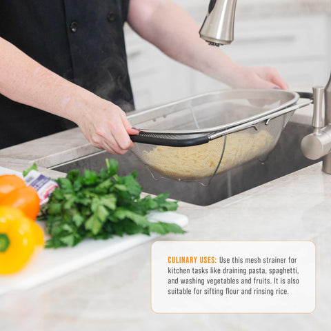 US Kitchen Supply durable colander for rinsing rice and produce with efficiency.