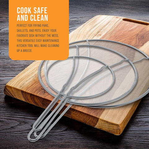 U.S. Kitchen Supply resting feet stabilize screens on counters and stoves