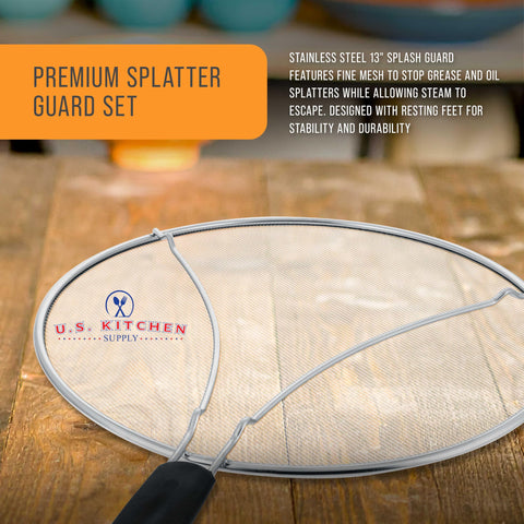 US Kitchen Supply comfort grip handle offers safe lifting with hot pans