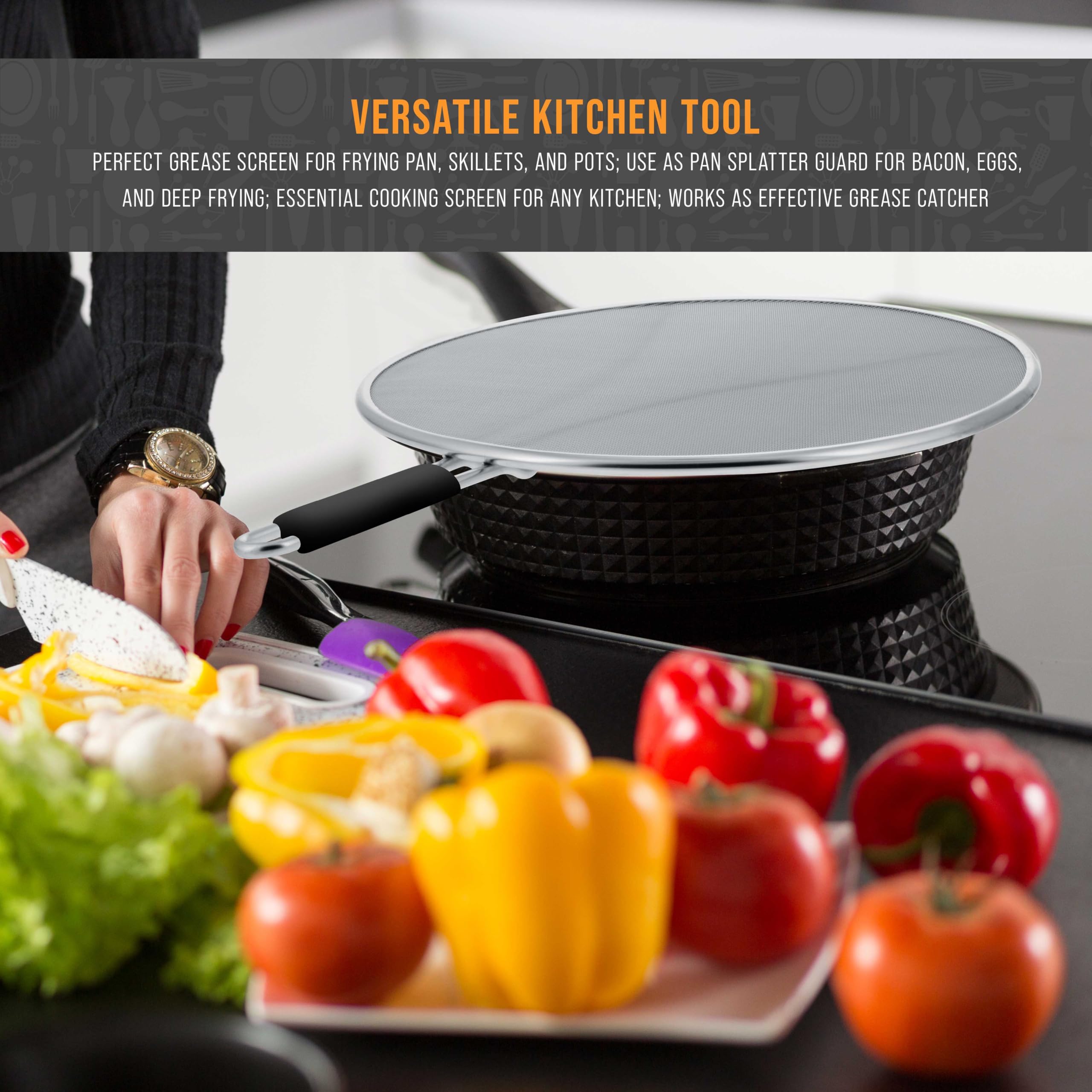 U.S. Kitchen Supply stainless steel guard resists rust for durable use.