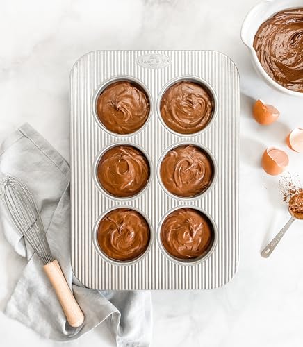 USA Pan muffin pan with nonstick coating for easy release and quick cleanup.