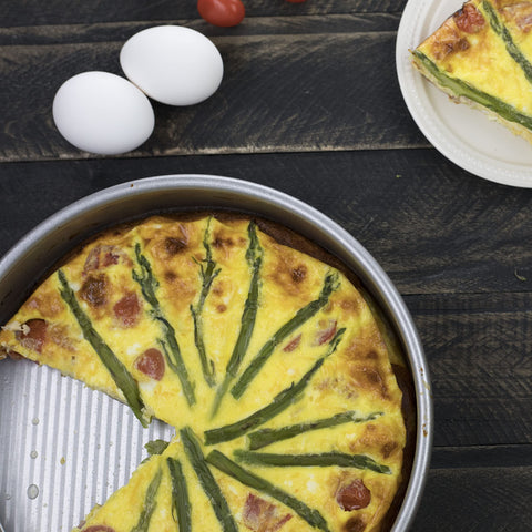 USA Pan Americoat nonstick coating enables smooth cake release and quick cleanup.