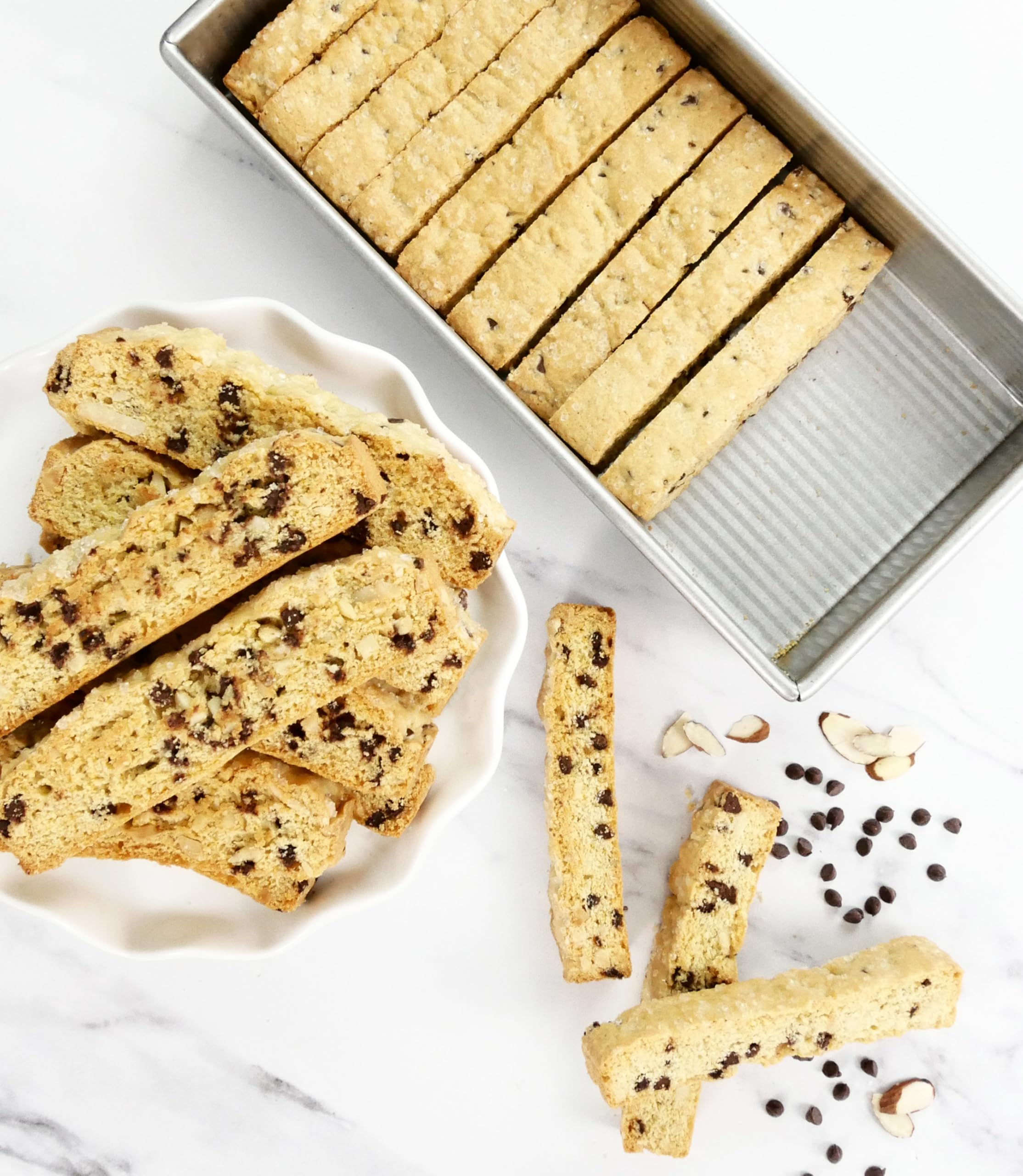 USA Pan biscotti pan features Americoat nonstick coating for easy release and cleanup.
