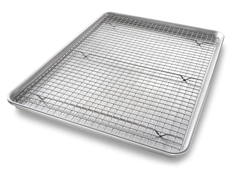USA Pan 1607CR extra-large sheet pan with nonstick coating for easy release