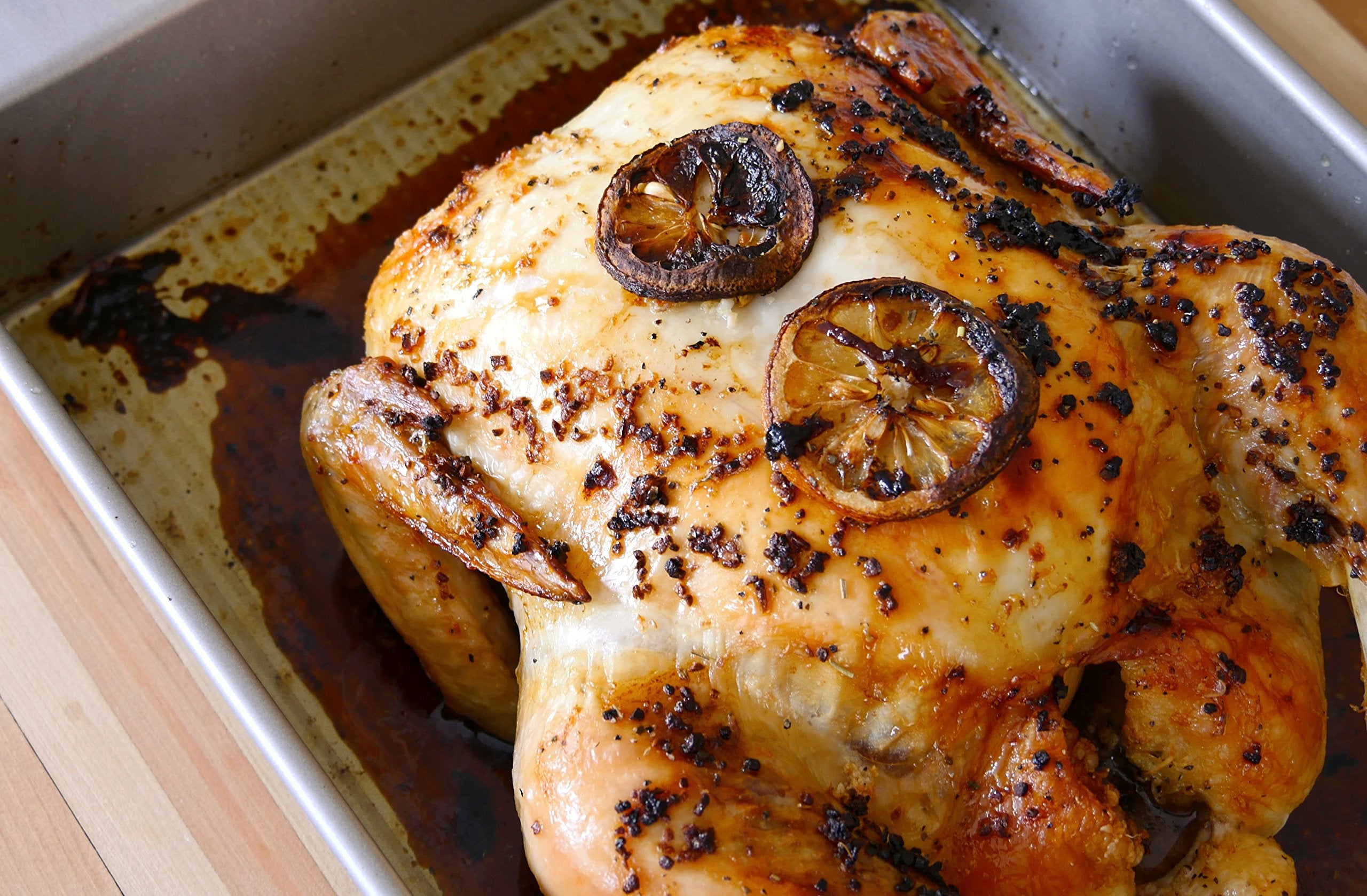 USA Pan deep roasting pan with oversized handles for secure grip