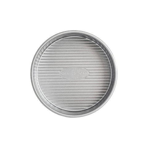 USA Pan 6-inch round cake pan top view with nonstick coating for easy release