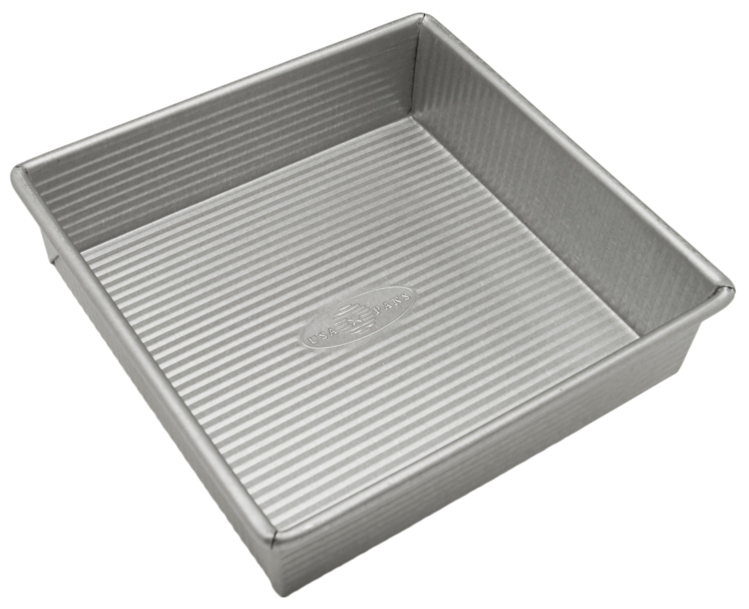 USA Pan nonstick square cake pan 8-inch offers easy release for clean brownies