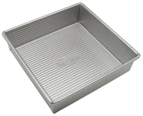 USA Pan nonstick square cake pan 8-inch offers easy release for clean brownies