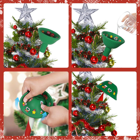 Usakiibebe decorative funnel with Christmas themed prints enhances decor